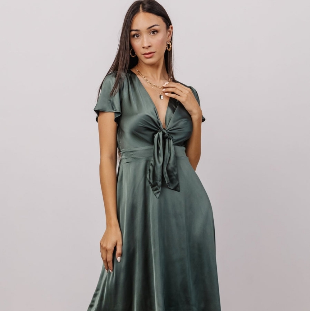 Baltic born poppy satin midi dress